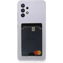 Motto Ticaret Newface Samsung Galaxy A32 Kılıf Kart Şeffaf Silikon - Şeffaf