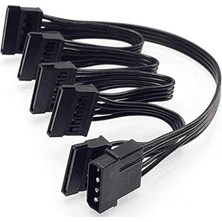 4355 Molex Ide 4 Pin To 5 Port Sata Power HDD Güç Çoklayıcı Kablosu