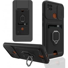Motto Ticaret Newface Xiaomi Redmi 9c Kılıf Zuma Kartvizitli Yüzüklü Silikon - Siyah