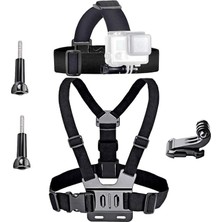 Aksiyon Kamerası Aksesuarları Kafa Kayışı Montaj Göğüs Koşumu Akaso EK7000 Brave 4 Brave 7 Le V50X Native/gopro HERO10 9 8 7 6 5/vemont/dragon Touch/hls/apexcam/remalı ile Uyumlu