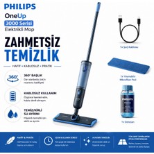 Philips Kablosuz Elektrikli Mop Temiz ve Kirli Su Ayırma Donanımlı 50 Dakika Kesintisiz Çalışan Akıllı Zemin Paspası