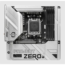 Bezos Msı B650M Project Zero Ddr5 7600MT/S 1xhdmı 1xdp 2xm.2 USB Matx Am5 (Amd Am5 9000/8000/7000 Seri Ile Uyumlu)
