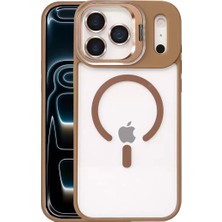 Motto Ticaret Joko Apple Iphone 17 Pro Max Remim Lensli Magsafe Standlı Kapak - Kahverengi