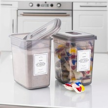 Diamond 2 Li Deterjan Saklama Kutusu Deterjan Saklama Kabı Çok Amaçlı Saklama Kabı Seti 2lt