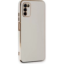 Motto Ticaret Newface Samsung Galaxy A03S Kılıf Volet Silikon - Beyaz