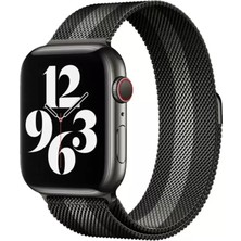 Motto Ticaret Newface Apple Watch 38MM Metal Mıknatıslı Kordon - Siyah-Beyaz