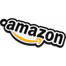 Yapı3D Amazon Yazılı Anahtarlık | Sert Plastik Dayanıklı Anahtarlık | Şık Tasarım Aksesuar