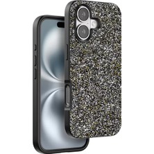 Motto Ticaret Onegif Iphone 16 Plus Bright Simli Kapak - Gümüş