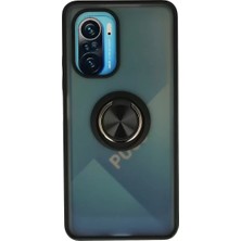 Motto Ticaret Newface Xiaomi Redmi K40 Kılıf Montreal Yüzüklü Silikon Kapak - Siyah
