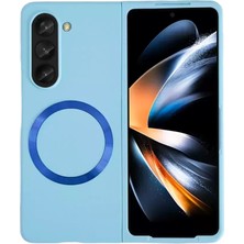 Motto Ticaret Newface Samsung Galaxy Z Fold 5 Kılıf Mata Fold Kapak - Sierra Blue