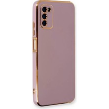 Motto Ticaret Newface Samsung Galaxy A03S Kılıf Volet Silikon - Mor