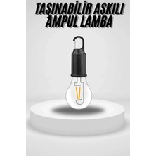 DS LLC Taşınabilir Askılı Ampul Kamp Lambası Askılı Type-C Şarjlı Bahçe Lambası