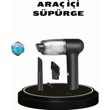 DS LLC Taşınabilir Vakumlu Araç Süpürgesi – Katlanabilir Sap, Yıkanabilir Filtre, 120W Motor