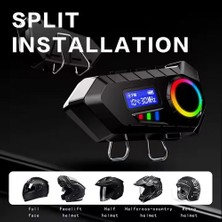 Urfakent Y30 Kask Kulaklık Bluetooth Motosiklet Kulaklık Rgb Radyolu Intercom