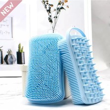 PremiumPort Peeling ve Masaj Etkili Silikon Banyo Vücut Fırçası, Kendiliğinden Askılı