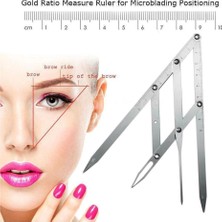 Urfakent Microblading Simetrik ve Estetik Kaş Ölçüm Cetveli, Kalıcı Makyaj Altın Oran Pergeli 275