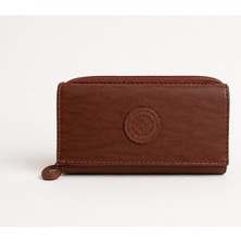 Kahverengi Çok Bölmeli Fermuarlı Cüzdan