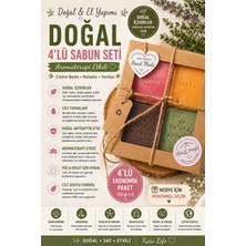 Kaia Life Doğal 4’lü Sabun Seti – Aromaterapi Etkili, El Yapımı, Bitkisel Cilt Bakım Seti 125 gr x4
