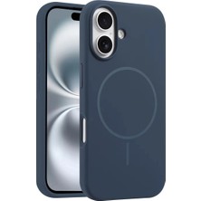SHC4200 Iphone 16 Kılıf Jully Magsafe Kapak - Lacivert
