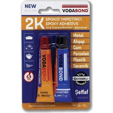 53.03.030 Rapid Epoxy Yapıştırıcı, 30G, Şeffaf, Plastik, Metal, Seramik, Porselen, Cam, Ahşap