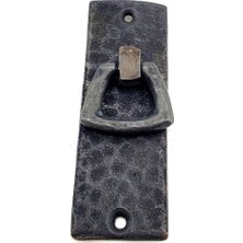 SHC4200 Antika Tarz Dekoratif Pirinç Dik Dövme Mobilya Kulbu - 90X31 Mm, Oksit