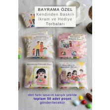 Colorpak Bayram Özel Hediye Ikram Kesesi 50 Adet Kendinden Yapışkanlı Şeffaf Poşet 10X10 cm