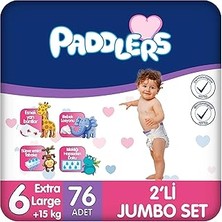 SHC4200 Paddlers Bebek Bezi 6 Numara X-Large (15+ Kg) 76 Adet – 2’li Set