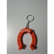 Serüven Kişiye Özel Anahtarlık - At Nalı Figürü - Turuncu - 3D Baskı