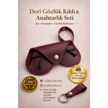 Ayleen Ayz Asılabilir Kalp Model Gözlük Kılıfı ve Anahtarlık Seti - Çanta Charmı Gözlük Koruyucu