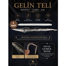Gelin Teli Çile Parlak Gümüş Rengi