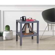 PremiumPort Modern Griürlü Ombeg Modüler 2 Raflı Eşya Depolama Ünitesi