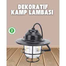 DS LLC Dekoratif ve Fonksiyonel Taşınabilir Kamp Gece Lambası