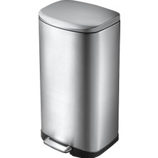 PremiumPort Yumuşak Kapanan Çelik Çöp Kovası, 6 Litre, Pedallı, Pratik ve Şık Tasarım