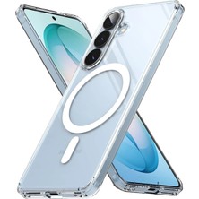 M.TK Moveteck Samsung Galaxy S26 Magsafe Kılıf Wireless Kablosuz Şarj Destekli Kamera Korumalı Şeffaf Darbe Emici