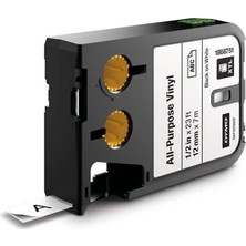 Dymo Xtl, Çok Amaçlı Vinil (12 mm x 7 Mt), Beyaz/siyah - 1868751