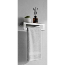 PremiumPort Paslanmaz Metal Mutfak ve Banyo Düzenleyici, Kapalı Raflı Havlu Askılığı