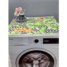 PremiumPort Renkli Desenli Duck Kumaş Çamaşır ve Kurutma Makinesi Örtüsü 120X60CM