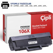 Starprint Hp 106X W1106X Muadil Toner - Çipli (Yüksek KAPASITE-5000 Sayfalık) 107A / 107W / Mfp 135W / Mfp 137FNW