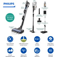 Philips 9000 Serisi Aquatrio Kablosuz Dikey Süpürge, Otomatik Temizleme ve Şarj Istasyonu​, Aquaspin Başlık, Powercyclone Aqua, XW9463/11