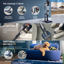 Philips 9000 Serisi Aquatrio Kablosuz Dikey Süpürge, Otomatik Temizleme ve Şarj Istasyonu​, Aquaspin Başlık, Powercyclone Aqua, XW9463/11