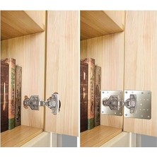 CetKing Çelik Menteşe Onarım Plakası, 9x9 cm Paslanmaz Çelik Mobilya Dolap Menteşe Plakası Kare