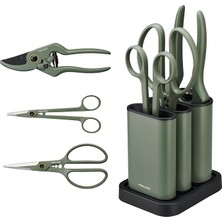 CetKing Urban Plant Care, 1075317 Bakım Kesim Seti, 3 Parça, Bitki Makası, Tutuculu, Küçük Bitki Makası, Tutuculu, Paslanmaz Çelik/plastik, Koyu Yeşil/siyah