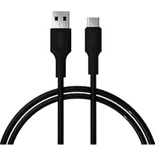 CetKing USB A-C Hızlı Şarj Kablosu, Siyah (100 Cm)