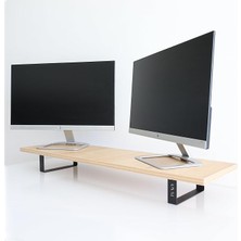 CetKing Dual Monitör Standı – Ikili Monitör Standı – Monitör Yükseltici – Mdf Lam – Safir Meşe – Wms2