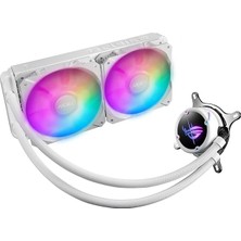 CetKing Rog Strıx Lc Iı 240 Argb Aura Sync Adreslenebilir Rgb 120MM Fan Sıvı Cpu Soğutucusu Beyaz V3