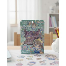 My Balli Store Sevimli Kızlar Sticker Etiket 12 Sayfa Yeşil