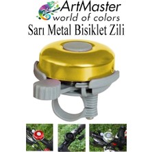 ArtMaster Altın Sarı Metal Bisiklet Zili 1 Adet Scooter Zili Denge Zili Alümünyum Bisiklet Zili Bisiklet Süsü Korna Aksesuar