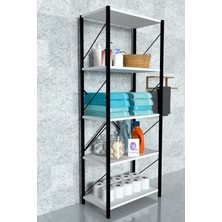 PremiumPort Beyaz Metal Banyo Dolabı ve Raf Seti, Şık ve Kullanışlı Organizer