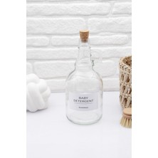 PremiumPort Bebekler Için 1 Litre Mantar Kapaklı Güvenli Deterjan Şişesi
