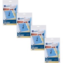 Avery Yazın ve Silme Dayanıklı Plastik Mini Ayırıcılar, 3 Halkalı Klasör ve 7 Halkalı Klasörler Için